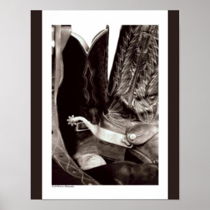 Poster das botas de vaqueiro 11x14