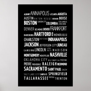 Poster das capitais dos E.U.