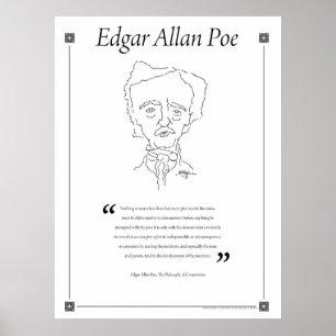 Poster das citações da escrita de Edgar Allan Po