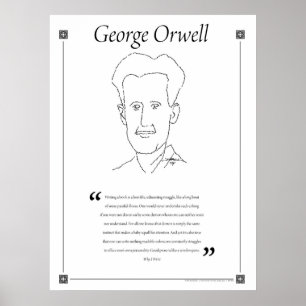 Poster das citações da escrita de George Orwell