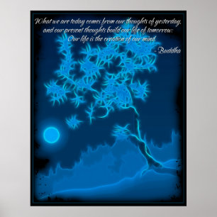 Poster das citações da mente de Buddha