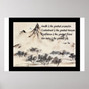 Poster das citações da saúde de Tzu do Lao