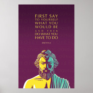 Poster das citações de Epictetus: Faça o que vo