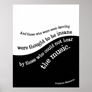 Poster das citações de Friedrich Nietzsche preto