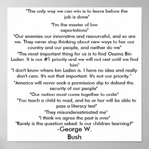Poster das citações de George Bush