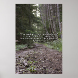 Poster das citações de Robert Frost da região