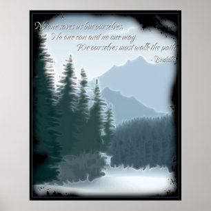 Poster das citações do trajeto de Buddha