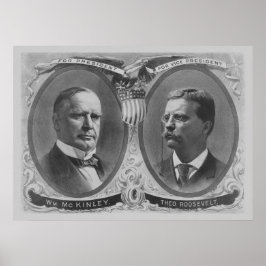 Poster das Eleições McKinley e Roosevelt