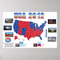 POSTER das Eleições Presidenciais de 2012 nos EUA