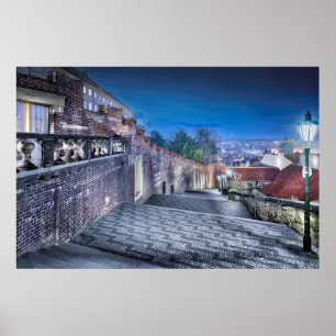 Poster das escadas do castelo de Praga