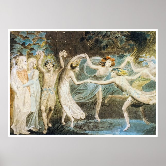 Poster das Fairies dançantes por William Blake (Frente)