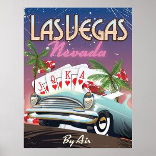 Poster das férias do estilo do vintage de Las