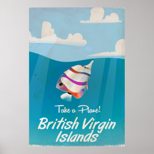 Poster das férias do vintage de British Virgin