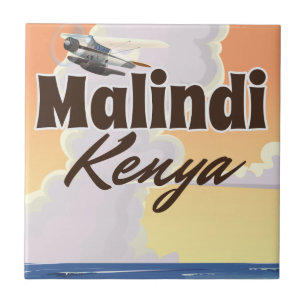 Poster das férias do vintage de Malindi kenya