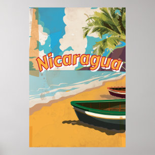 Poster das férias do vintage de Nicarágua