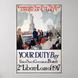 poster das ligações de guerra da Primeira Guerra
