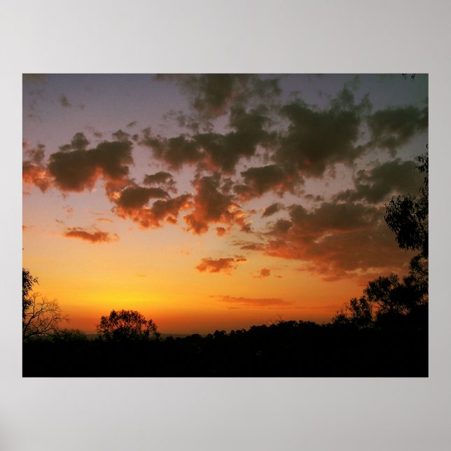 Poster das nuvens flutuantes sunset (Frente)