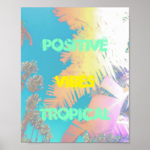 Poster das Palmeiras tropicais Vibes Positivas