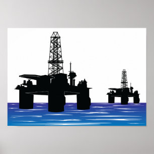 Poster das plataformas petrolíferas