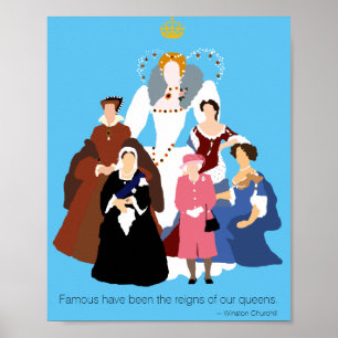 Poster das rainhas da Inglaterra