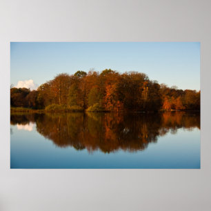 Poster das reflexões do lago autumn
