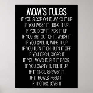 Poster das regras da mãe