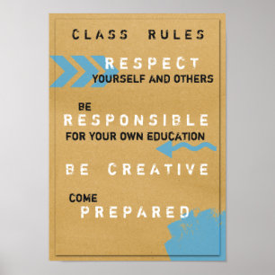 Poster das regras de classe (Customizeable)