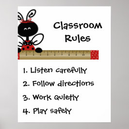 Poster das regras de classe do professor