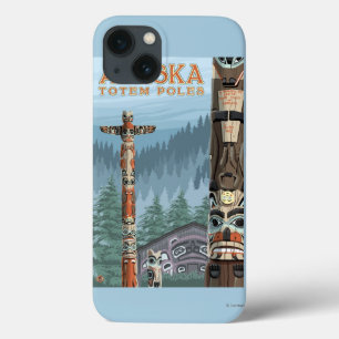 Poster das viagens vintage da vila do Totem de