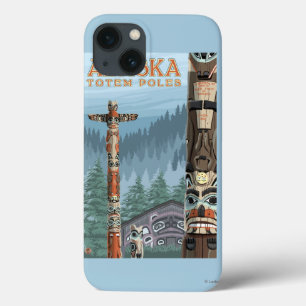 Poster das viagens vintage da vila do Totem de