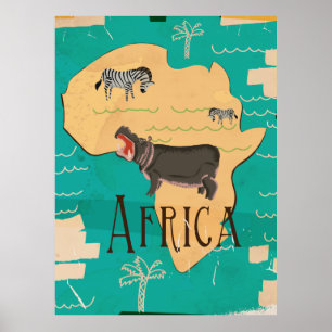 Poster das viagens vintage de África