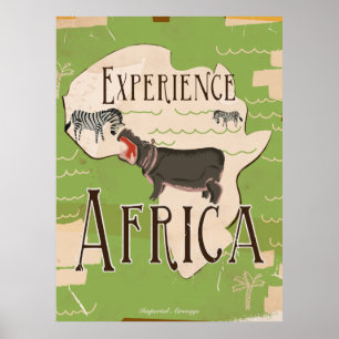 Poster das viagens vintage de África da