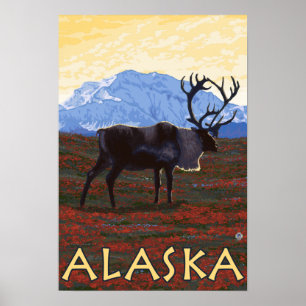 Poster das viagens vintage de AlaskaCaribou