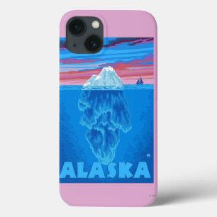 Poster das viagens vintage de AlaskaIceberg