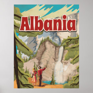 Poster das viagens vintage de Albânia