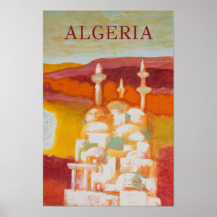 Poster das viagens vintage de Argélia