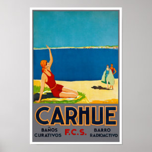 Poster das viagens vintage de Argentina restaurado