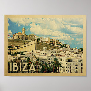 Poster das viagens vintage de Ibiza