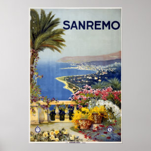 Poster das viagens vintage de Italia