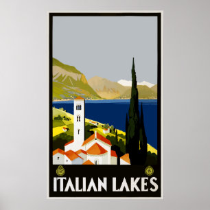 Poster das viagens vintage de Italia - lagos