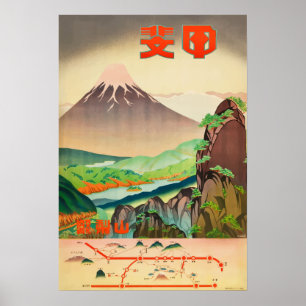 Poster das viagens vintage de Japão