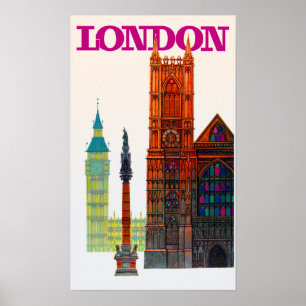 Poster das viagens vintage de Londres
