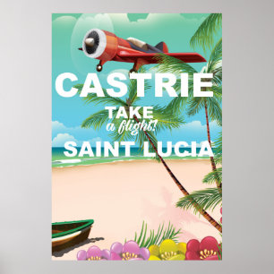 Poster das viagens vintage de Lucia de santo de