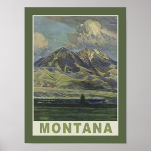 Poster das viagens vintage de Montana