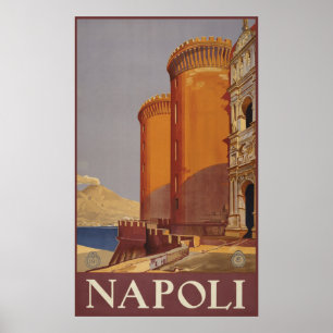 Poster das viagens vintage de Napoli (Nápoles)