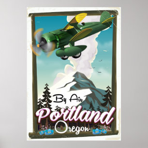 Poster das viagens vintage de Portland, Oregon
