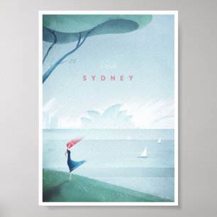 Poster das viagens vintage de Sydney