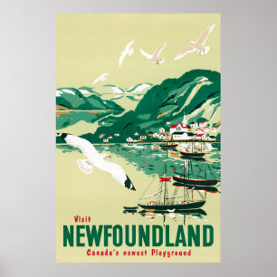 Poster das viagens vintage de Terra Nova