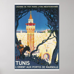 Poster das viagens vintage de Tunes