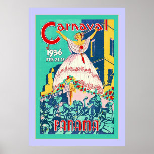 Poster das viagens vintage do ~ de Panamá do ~ de